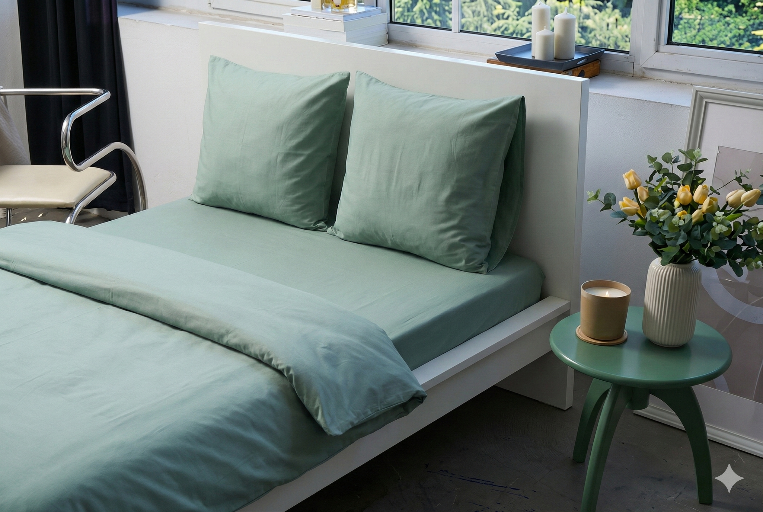 Hoeslaken - Jasmin Hush Groen